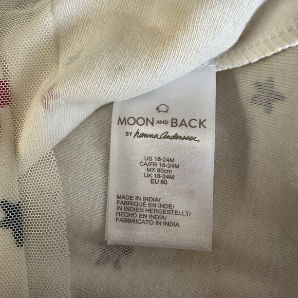 Hanna Andersson Moon and Back Long Sleeve Tulle Dress Size 18-24 Months White - Picture 4 of 4